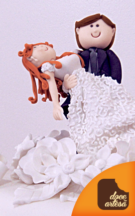 Bolo de Casamento - Noivo e Noiva